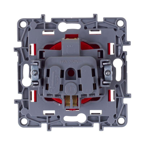 Розетка 1-м СП Etika 16А 250В 2P+E защ. шторки красн. IEK 672722 фото 6