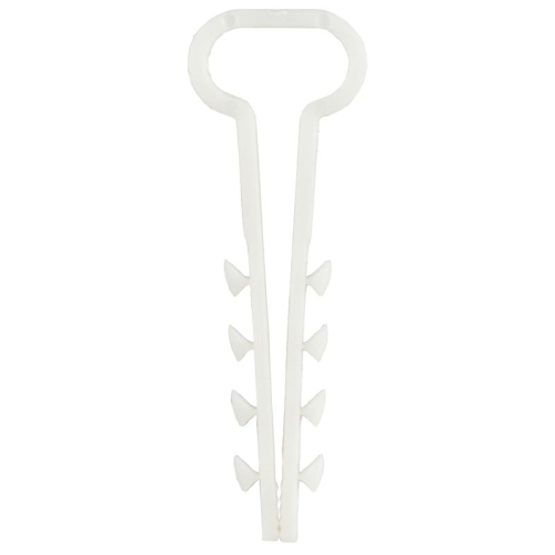 Дюбель-хомут 12х6мм для плоского кабеля нейлон бел. (уп.100шт) GENERICA UDH14-12-05-100-K01-G фото 2