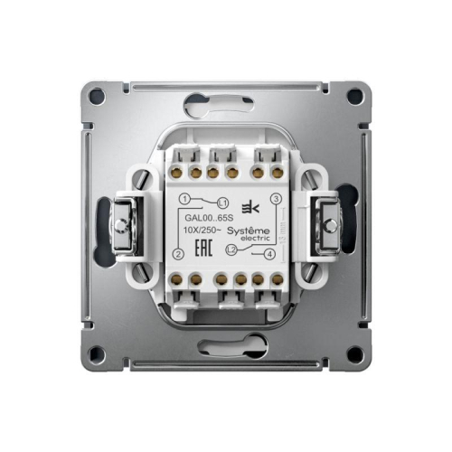 Переключатель 2-кл. ArtGallery 10AX быстрозажим. клем. механизм грифель SE GAL000765S фото 3
