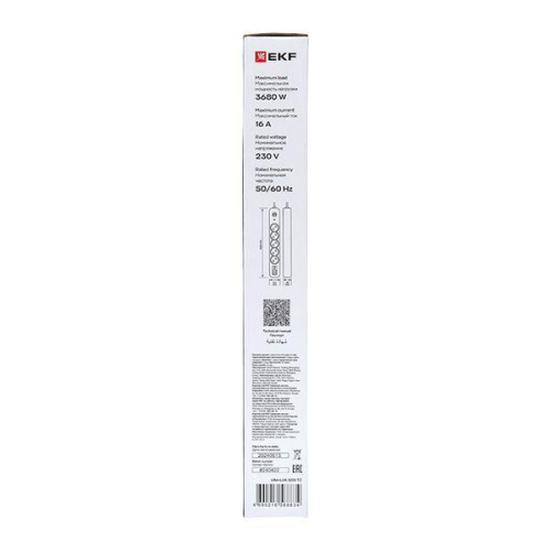 Удлинитель 5х5м IP20 2USB 2.4А+2type-C LUX 1.5кв.мм EKF UBA-LUX-505-TC фото 2