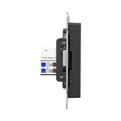 Розетка СП Эпика HDMI + RJ45 кат.5 механизм черн. EKF UP1-SOB-HDMI+RJ45 фото 8