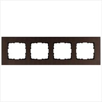 Рамка 4-м G-Metal метал. алюм. корич. Brown Jasmart G1004AZ