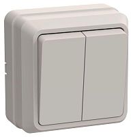 Выключатель 2-кл. ОП Октава 10А IP20 ВС20-2-0-ОКм крем. GENERICA EVO20-K33-10-DC