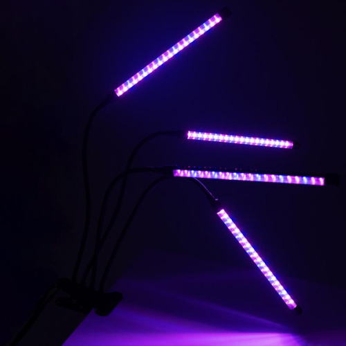 Светильник светодиодный "КРИСТАЛЛ" CTL2-USB-bl Agro 4х10Вт IP40 для растений спектр 4 плафона на прищепке пульт на шнуре красн./син. ФАZА 5068810 фото 14