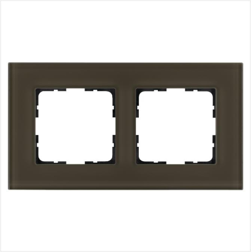 Рамка 2-м G-Glass стекло каперсовый Jasmart G1002GT