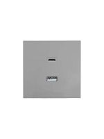 Розетка Type-C+ USB разъем СП ZIMA IP20 сер. матов. LEZARD 704-7488-192TC