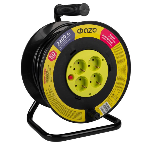 Удлинитель на катушке 4х50м с с заземл. CRG-04-5000 ФАZА 5063822 фото 11