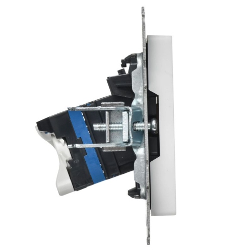 Розетка компьютерная СП BRITE РК10-БрАБ RJ45 кат.5E механизм арктич. бел. IEK BR-K10-1-K91 фото 4