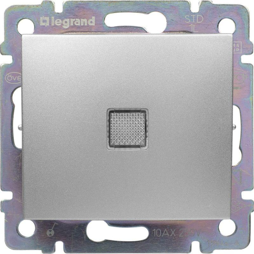 Переключатель проходной 1-кл. СП Valena 10А IP31 250В с подсветкой механизм алюм. Leg 770126 Переключатель проходной 1-кл. СП Valena 10А IP31 250В с подсветкой механизм алюм. Leg 770126
