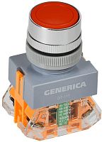 Кнопка D7-11T d22мм 1НО+1НЗ с фиксацией красн. GENERICA BBT50-11T-3-21-K04-G