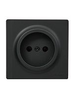 Розетка 1-м ОП LETO без заземл. ПБТ черн. бархат LEZARD 752-4200-121B