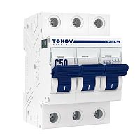 Выключатель автоматический модульный 3п C 50А 6кА PRIZMA TOKOV Electric TKE-PZ60-MCBI-3-50-C