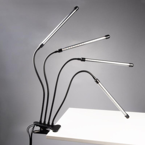 Светильник светодиодный "КРИСТАЛЛ" CTL2-USB-bl Agro 4х10Вт IP40 для растений спектр 4 плафона на прищепке пульт на шнуре красн./син. ФАZА 5068810 фото 5