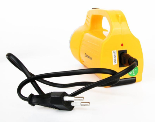 Фонарь аккумуляторный LED3819CSM 9LED + 12SMD 2 режима аккум. SLA 220В желт. Ultraflash 12860 фото 8