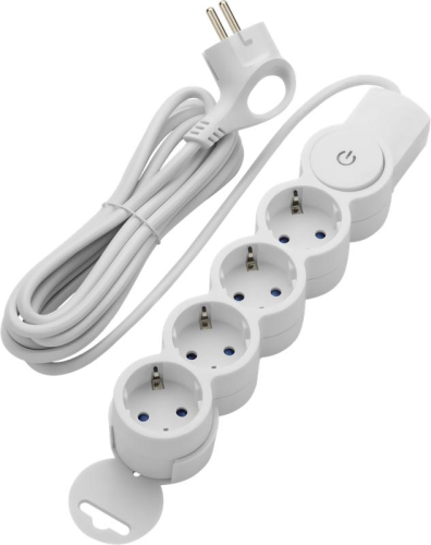 Удлинитель 4х3м с заземл. 10А IP20 ПВС 3х0.75 с выкл. защ. шторки REV 32014 4 фото 2 Удлинитель 4х3м с заземл. 10А IP20 ПВС 3х0.75 с выкл. защ. шторки REV 32014 4 фото 2