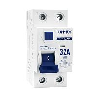 Выключатель дифференциального тока (УЗО) 2П (1P+N) 32А 30мА тип AC 6кА TOKOV Electric TKE-PZ60-RCDM-2-32-30-AC