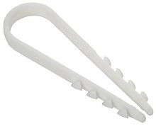 Дюбель-хомут 11х18мм для круглого кабеля нейлон бел. (уп.100шт) GENERICA UDH13-11-18-100-K01-G