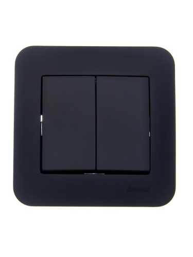 Выключатель 2-кл. 1п СП ASTI 10А IP20 в сборе черн. бархат LEZARD 7081-4242-101 Выключатель 2-кл. 1п СП ASTI 10А IP20 в сборе черн. бархат LEZARD 7081-4242-101