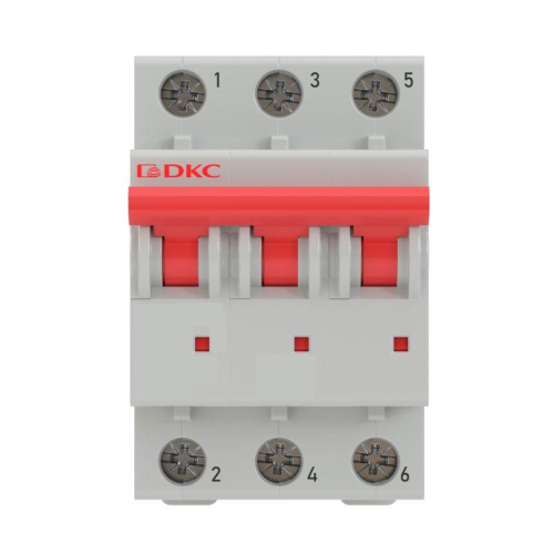 Выключатель автоматический модульный 3п C 2А 6кА MD63 YON MD63-3C2-6 фото 2