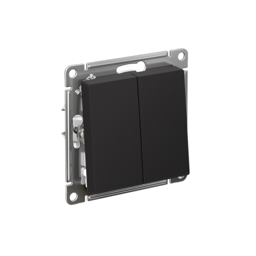 Выключатель 2-кл. AtlasDesign (сх. 2) 10А с самовозвратом механизм карбон SE ATN001017