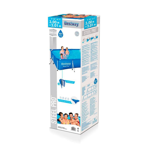 Бассейн каркасный Steel Pro 300х201х66см (56404) Bestway 6941607327999 фото 3 Бассейн каркасный Steel Pro 300х201х66см (56404) Bestway 6941607327999 фото 3