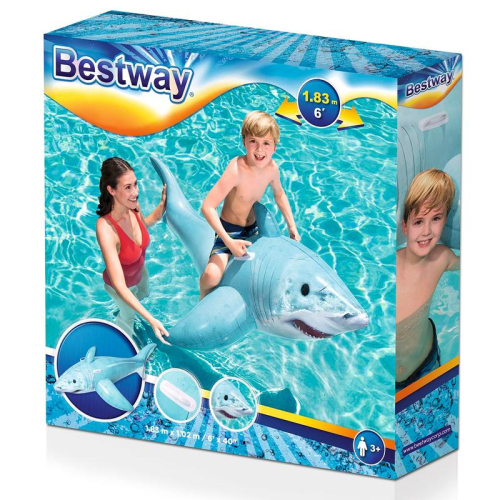 Игрушка для катания верхом "Акула" 183х102см (41405) Bestway 6942138966893 фото 3 Игрушка для катания верхом "Акула" 183х102см (41405) Bestway 6942138966893 фото 3