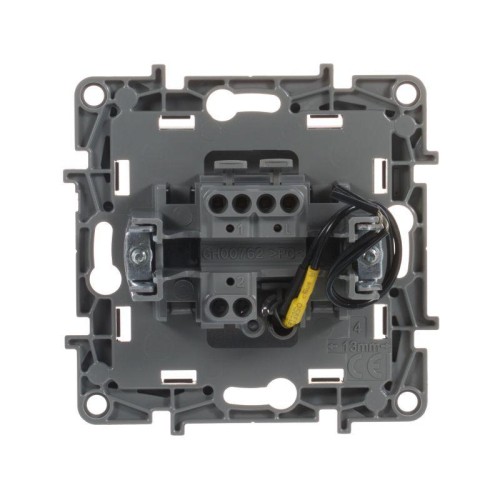 Выключатель 1-кл. СП Etika 10А IP20 250В 10AX с подсветкой/индикацией авт. зажимы механизм антрацит IEK 672603 фото 5