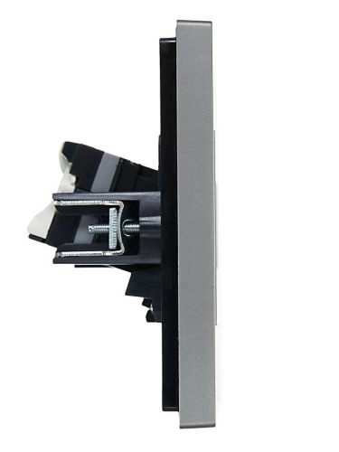 Розетка компьютерная 2-м RJ45 кат.5E FORTE&PIANO FP533 сталь IEK FP-K20-1-K46 фото 4