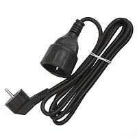 Удлинитель-шнур 1х2м с заземл. 16А IP20 ПВС 3х1 черн. DOMTOK 2341