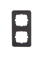 Рамка 2-м ASTI вертикал. черн. бархат LEZARD 7081-4200-152