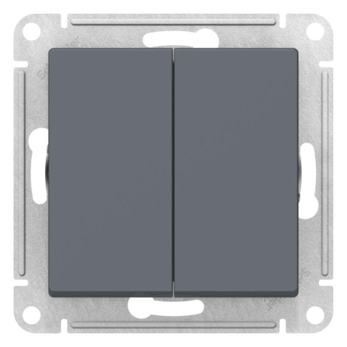 Выключатель 2-кл. AtlasDesign (сх. 2) 10А с самовозвратом механизм грифель SE ATN000717 фото 3 Выключатель 2-кл. AtlasDesign (сх. 2) 10А с самовозвратом механизм грифель SE ATN000717 фото 3