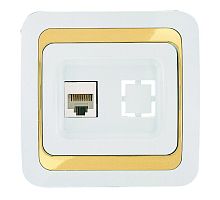 Розетка компьютерная Mimoza с зол. вставкой Makel 12235