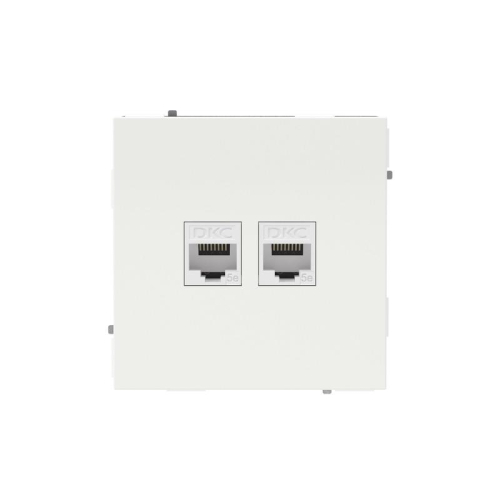 Розетка компьютерная 2-м KANT RJ45 кат.5E без шторки бел. магнолия DKC 7000664 Розетка компьютерная 2-м KANT RJ45 кат.5E без шторки бел. магнолия DKC 7000664