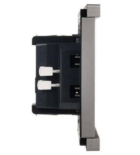 Выключатель 1-кл. FORTE&PIANO 10А FP510 с самовозвратом сталь IEK FP-V14-0-10-1-K46 фото 3