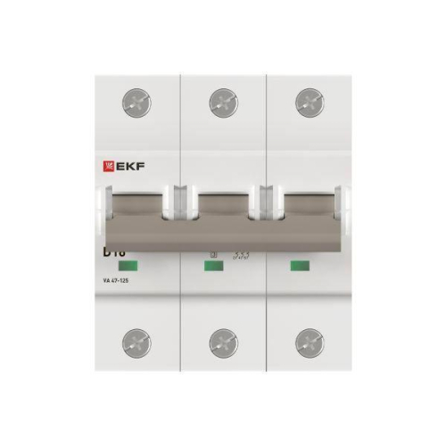 Выключатель автоматический 3п D 16А 15кА ВА 47-125 PROxima EKF mcb47125-3-16D фото 3