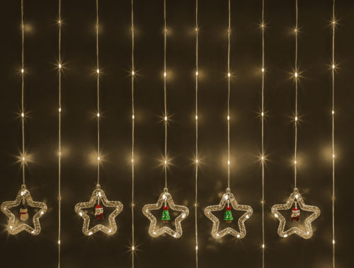 Гирлянда светодиодная "Бахрома" "Звезды и фигурки" 95 012 NGF-D035-01 3х0.6м WW IP20 NAVIGATOR 95012 Гирлянда светодиодная "Бахрома" "Звезды и фигурки" 95 012 NGF-D035-01 3х0.6м WW IP20 NAVIGATOR 95012