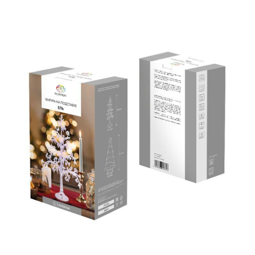 Фигура светодиодная "Ель" 51см 15LED бел. 1Вт IP20 на подставке элементы питания 3хAAA (не в компл.) Neon-Night 513-033 фото 4