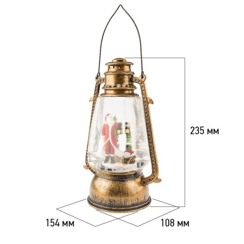 Фонарь декоративный Санта Клаус 1LED тепл. бел. 1.5Вт IP20 эффект снегопада с подсветкой Neon-Night 501-066 фото 2