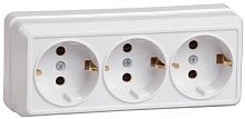 Розетка 3-м ОП Октава РС23-3-ОБ 16А IP20 с заземл. бел. GENERICA ERO31-K01-16-DC