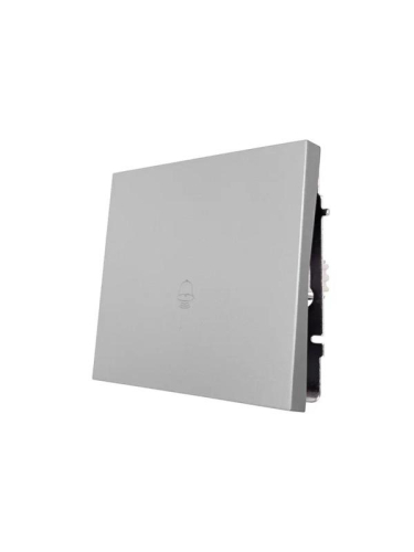 Кнопка звонка СП ZIMA IP20 безвинт. зажим сер. матов. LEZARD 704-7488-103QC фото 2