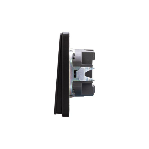 Выключатель 2-кл. СП ROUND MIELE 10А с подсветкой оникс Kranz KR-78-0714-3 фото 2