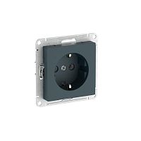 Розетка AtlasDesign 16А с заземл. быстрозажим. клем. механизм изумруд SE ATN000843S
