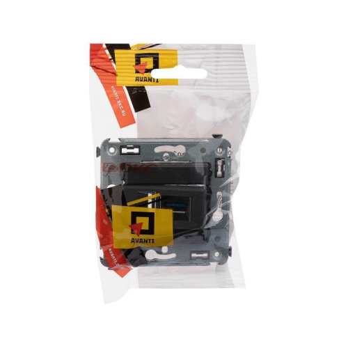 Розетка USB 3.0 1-м СП Avanti "Черный матовый" тип А-А DKC 4412303 фото 3