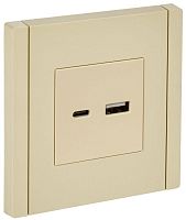 Розетка USB A+C 18Вт FORTE&PIANO FP451 ваниль IEK FP-U22-018-K10