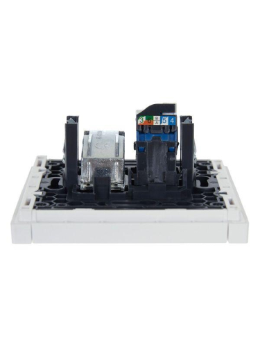 Розетка 2-м TV+RJ45 кат.6 FORTE&PIANO FP237 бел. IEK FP-AK20-2-K01 фото 3