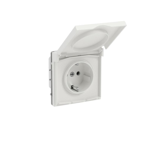 Розетка силовая KANT IP44 2P+E защ. шторки с крышкой бел. песок DKC 7010013 фото 7