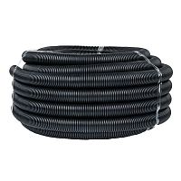 Труба гофрированная d40мм с протяжкой безгалоген. трудногорючая (FRHF) черн. (уп.25м) Plast EKF FRHF-40