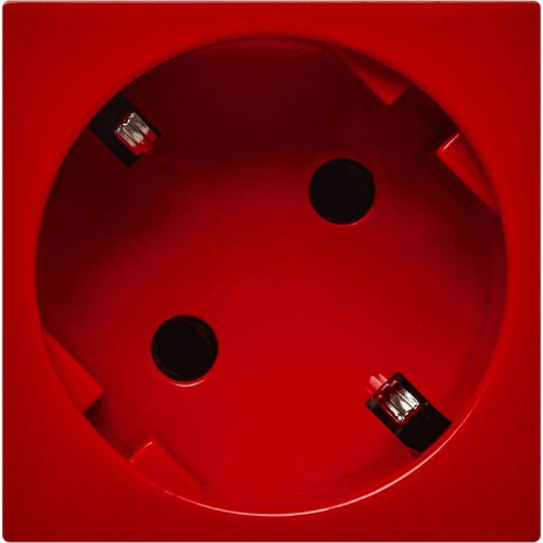 Розетка 2мод. 16А 250В 45град. с заземл. без защ. шторок винт. зажимы красн. ИЭК Leg 4525051 фото 2