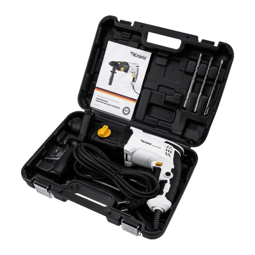 Перфоратор сетевой SDS-plus 1050Вт 3.2Дж в кейсе Kranz KR-PT-110 фото 6
