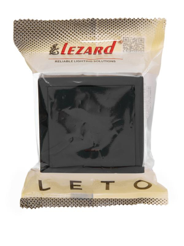 Выключатель 1-кл. ОП LETO с индикацией черн. бархат LEZARD 752-4200-111 фото 2